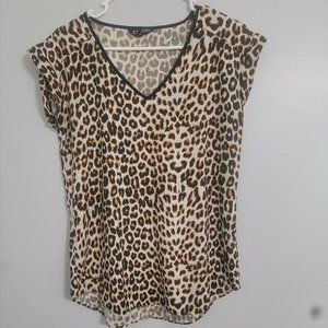 Cheetah pint size small Express blouse